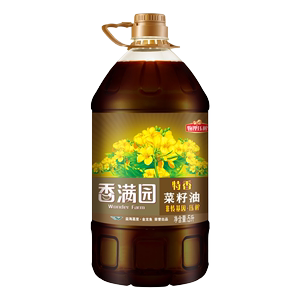 香满园特香菜籽油非转基因家用炒菜物理压榨食用植物油5L【qyg】