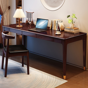 新中式实木书桌书法桌家用长条桌卧室办公桌书房写字书画桌工作台