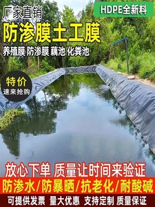 鱼塘虾塘养殖场藕塘蓄水池加厚专用防渗膜土工膜防晒防水防漏护坡