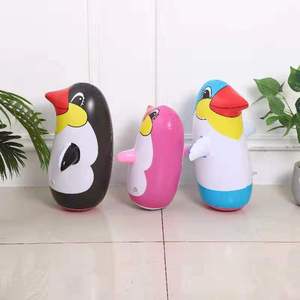 新款大号企鹅不倒翁充气玩具企鹅不倒翁儿童充气礼物玩具