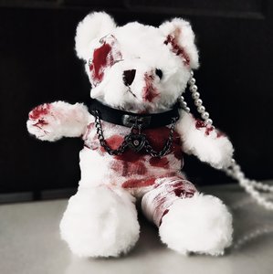 原创【谁杀了我的熊】Lolita手作熊包暗黑血腥病娇残疾小熊包包