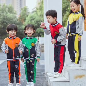 幼儿园园服春秋装韩版儿童校服英伦风小学生班服三件套运动会套装