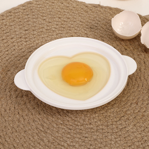 日本进口微波炉用蒸蛋盒爱心多功能煎蛋磨具蒸鸡蛋模具心型蒸蛋器