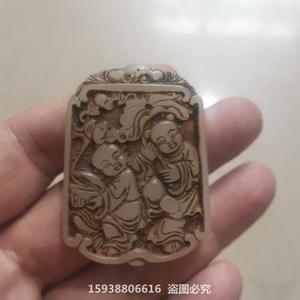 古玩玉器古董收藏外蒙料仿白玉仿老复古挂件饰品吊坠佩饰多种款式