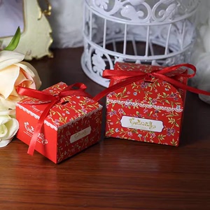 新款喜糖盒袋子结婚礼创意浪漫纸盒伴手礼婚庆用品中式欧批韩式發