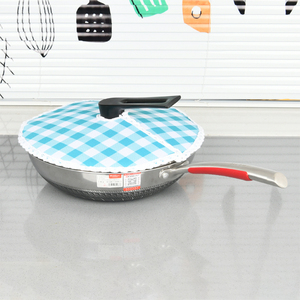 大勺多用防水格格盖巾定制厨房家用炒勺蒸锅圆形蕾丝简约防尘罩
