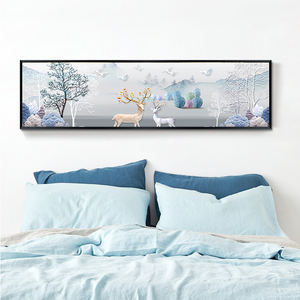 卧室床头装饰画麋鹿现代简约客厅沙发背景墙挂画墙面壁画温馨浪漫