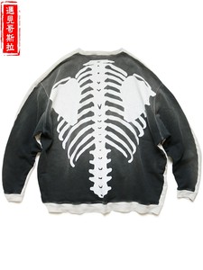 日本代购KAPITAL平田和宏22AW新款骷髅拼接骨架骨头 圆领套头卫衣
