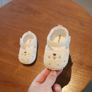 夏季6-12个月婴儿凉鞋1一岁女宝宝公主学步鞋软底婴幼儿鞋子夏款8