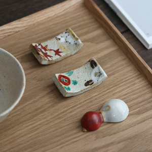 日本原装进口藏珍窑职人手作筷架日式筷托手绘箸置餐厅料理店餐具