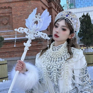 俄罗斯民族服饰公主裙服装头饰皇冠帽子头冠洛丽塔异域旅拍饰品