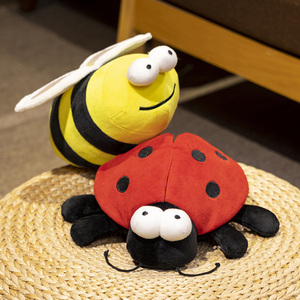 昆虫大冒险小蜜蜂公仔七星瓢虫毛绒玩具可爱玩偶店铺摆件表演道具