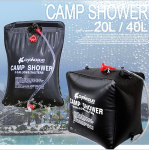 户外淋浴袋 野营无毒环保沐浴袋带喷头40L洗发洗澡 太阳能热水袋