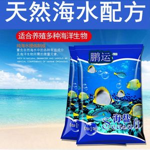 海盐海水晶人造海水盐海水素人工海水精海鲜池水产虾蟹贝养殖用盐