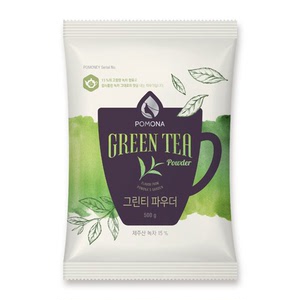 韩国原装进口POMONA波莫娜绿茶风味固体饮料绿茶粉  800g/袋