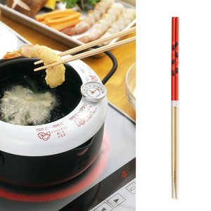 日本进口 油炸筷子加长防烫 天妇罗筷 捞面筷 火锅筷天然竹筷家用