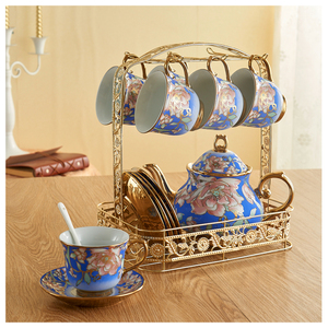 欧式咖啡杯架子桌面悬挂架家用6杯架马克杯茶具茶杯沥水架收纳架