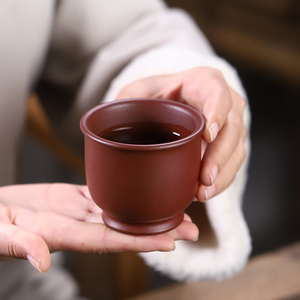 宜兴紫砂杯原矿老紫泥主人杯大容量品茗杯单个茶杯小杯子功夫茶具