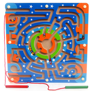 磁性环形运笔迷宫木质早教教具益智力儿童走球玩具宝宝2-3-5-6岁
