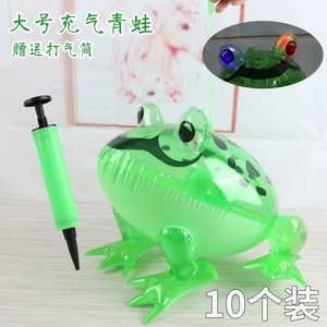 发光大青蛙充气孤寡青蛙PVC皮货儿童充气玩具地摊气球夜市小玩具