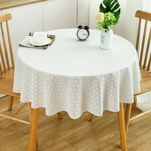 圆桌桌布防水防油免洗防烫家用小圆形餐桌布pvc塑料茶几圆桌台布