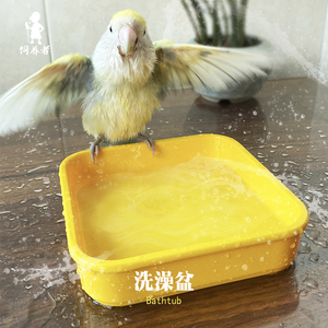 饲养者商城包邮小型鹦鹉鸟用洗澡盘沐浴盆牡丹文鸟绣眼耐摔水洗