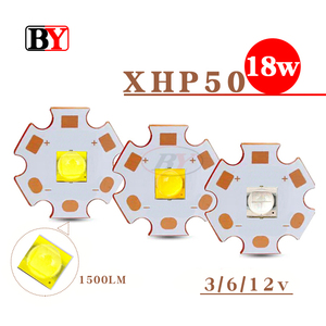 大功率XHP50二代灯珠焊接铜基板18W白光暖白蓝光3V6V12VLED灯珠