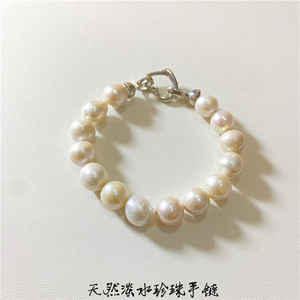 特价超值天然淡水白珍珠手链 实物好看巴洛克风格女款珍珠饰品