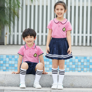 2022新款夏季幼儿园园服小学生校服纯棉班服儿童表演出服六一童装