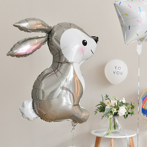 韩国ins大号兔子卡通铝膜气球儿童宝宝周岁生日装饰派对场景布置