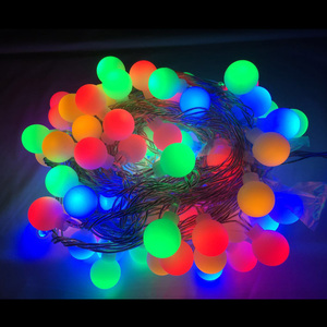 LED彩灯闪光灯串灯圆球满天星房间卧室网红磨砂球泡挂饰灯包邮