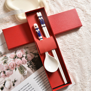 陶瓷筷子勺子礼盒套装送礼礼物生日节日礼品心意小礼物高颜值ins