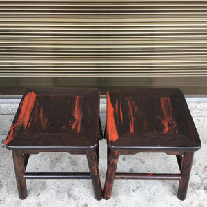 老挝大红酸枝木小方凳子四方凳长方凳富贵凳交趾黄檀高凳古典家具