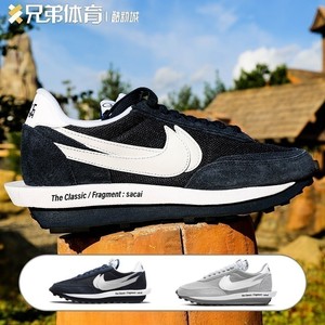 兄弟体育Nike X Sacai联名黑蓝藤原浩黑厚底跑步鞋DH2684-400
