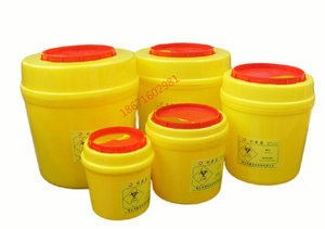 加厚医用锐器盒黄色利器盒塑料1L圆形3升医疗废物垃圾桶6大号