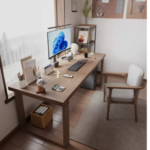 纯实木台式电脑桌家用办公桌简约现代书桌电竞桌双人长条桌工作台