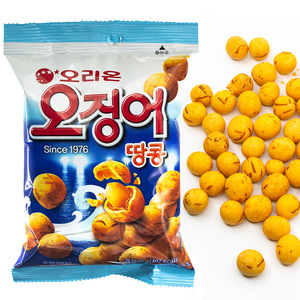 韩国进口零食好丽友鱿鱼味花生球花生爆米花球膨化