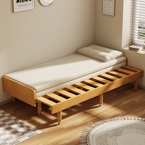 实木沙发床抽拉折叠推拉两用客厅小户型单人榻榻米多功能一体伸缩