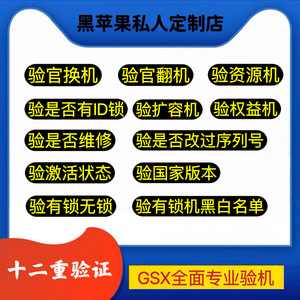 GSX验机适用于苹果iphone手机检测鉴定官换翻新机GXS查询平板ipad
