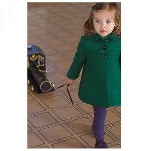 秋冬装新款女童装洋气羊毛呢子大衣儿童女宝宝秋装长外套红绿