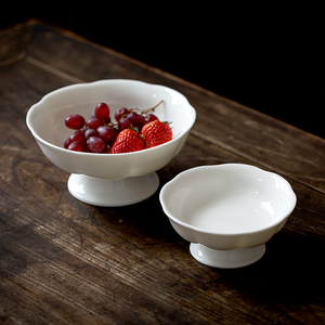中式时尚糖果盘客厅茶几高脚果盘零食盘个性网红水果盘小精致家用
