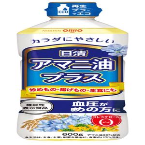 现货日本日清α-亚麻酸亚麻籽菜籽油非转基因无胆固醇炒菜油600g