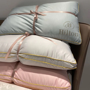 【买一送一】希尔顿酒店蚕丝棉枕芯水洗真丝烫钻双人舒适家用枕头
