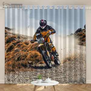 机车装饰背景布越野摩托达喀尔拉力赛沙地赛摩托车俱乐部窗帘定制