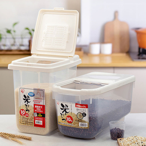 爱丽思米桶10kg 日本爱丽丝滑盖式防虫防潮塑料米缸5KG家用储米箱