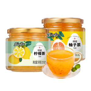 今芙蜂蜜柚子茶柠檬茶泡水喝的东西水果茶酱冲饮品果酱罐装