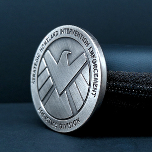 美国漫威神盾局特工硬币 九头蛇纪念章钢铁侠复仇者联盟银币收藏
