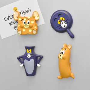 可爱创意猫和老鼠卡通冰箱贴磁贴3d立体动漫磁性贴家居厨房装饰