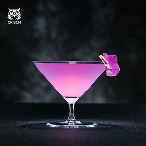 DWF05 酒吧传奇CRISON调酒矮脚马天尼杯 三角鸡尾酒水晶扩口日式