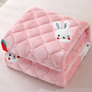 牛奶绒床垫褥子上面铺的软垫被冬季加厚家用卧室珊瑚水晶绒毛毯单